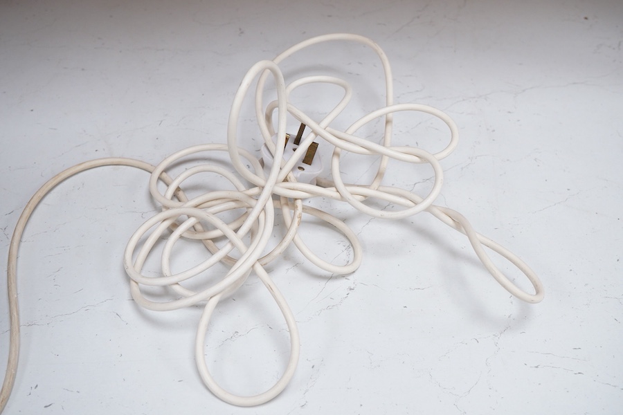 A Chinese archaistic bronze vase mounted as a table lamp, 62cm total